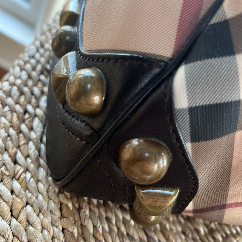 Authentic Burberry Bowling Bag Purse - Picture 10 of 11